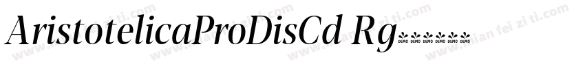 AristotelicaProDisCd Rg字体转换